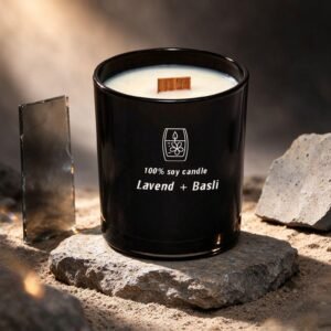 wood wick soy candle - view 2