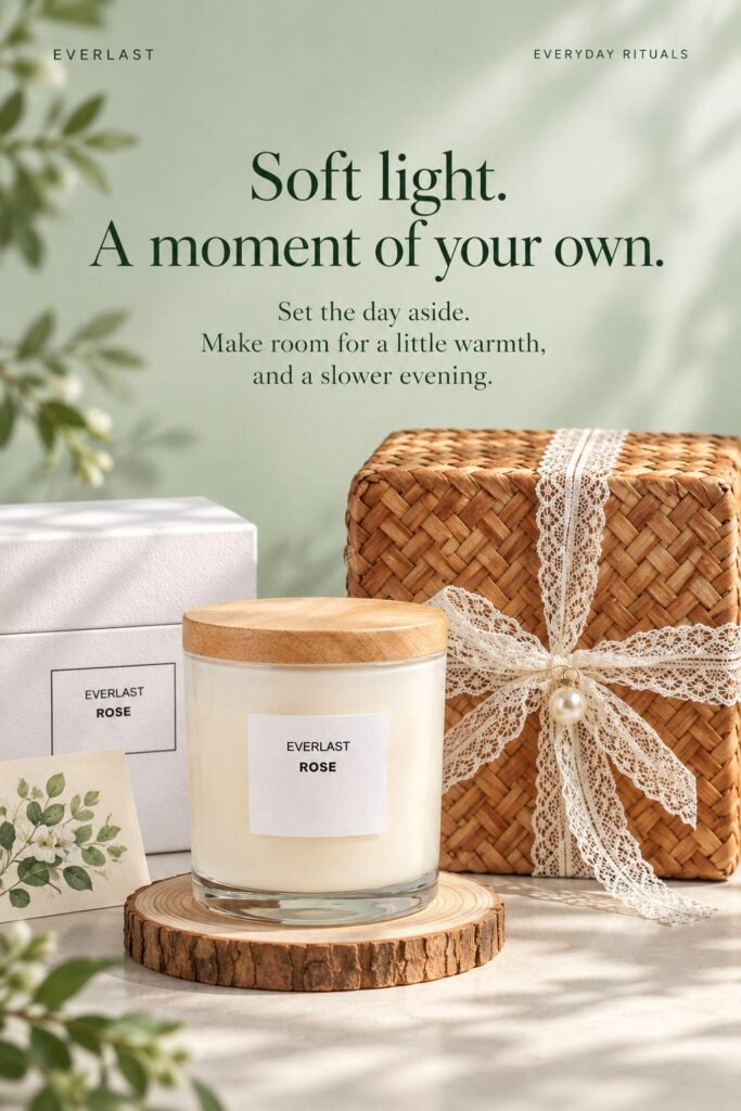 Wooden Lid Candle Gift | Soy Wax in Glass