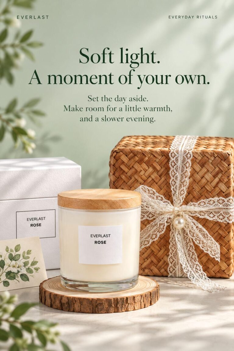 Wooden Lid Candle Gift | Soy Wax in Glass