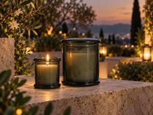 smoky black candle jars - product view 2