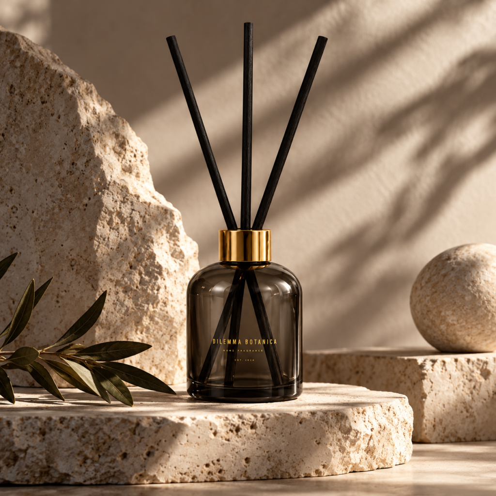 Black Glass Container Set with Gold Accents
