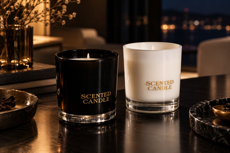 Private Label Soy Candle in Black or White Glass
