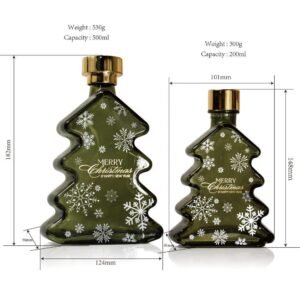 Seasonal glass vessel with snowflake decoration - view 8