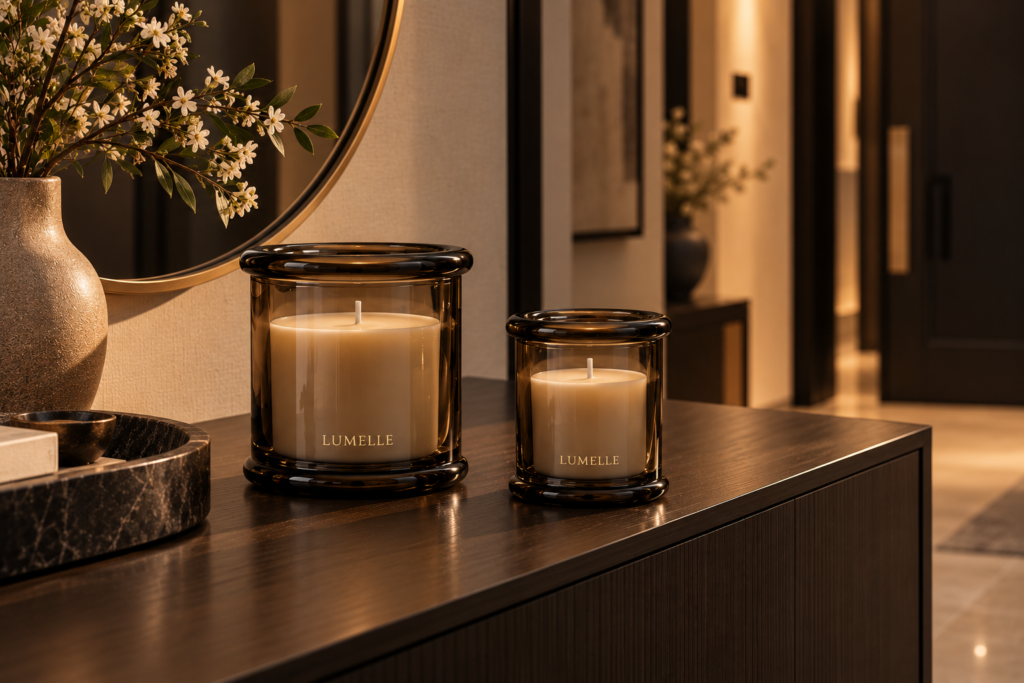 Smoky Black Candle Jars with Lids | Empty