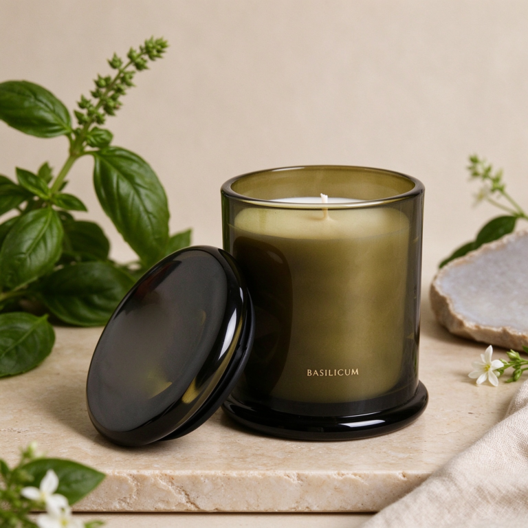 Soy Wax Glass Candle in Amber or Brown