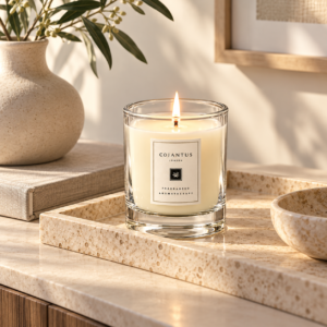 silver collar scented candle - product view 3