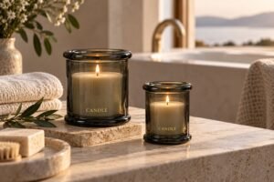 smoky black candle jars