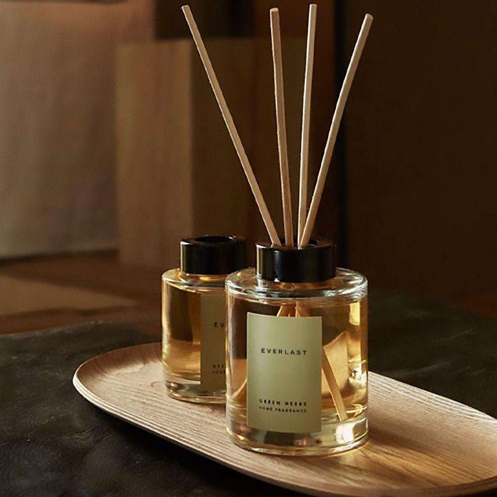 Round Clear Diffuser Bottle with Reeds | Empty