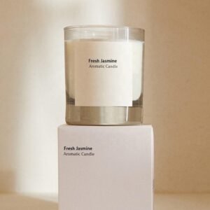 clear glass jar candle