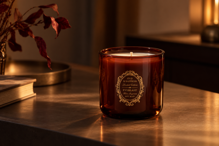 Glass Candle with Lid | Soy Wax and Custom Branding